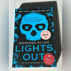 Signed by the author! Dark romance book “Lights Out” by Navessa Allen
